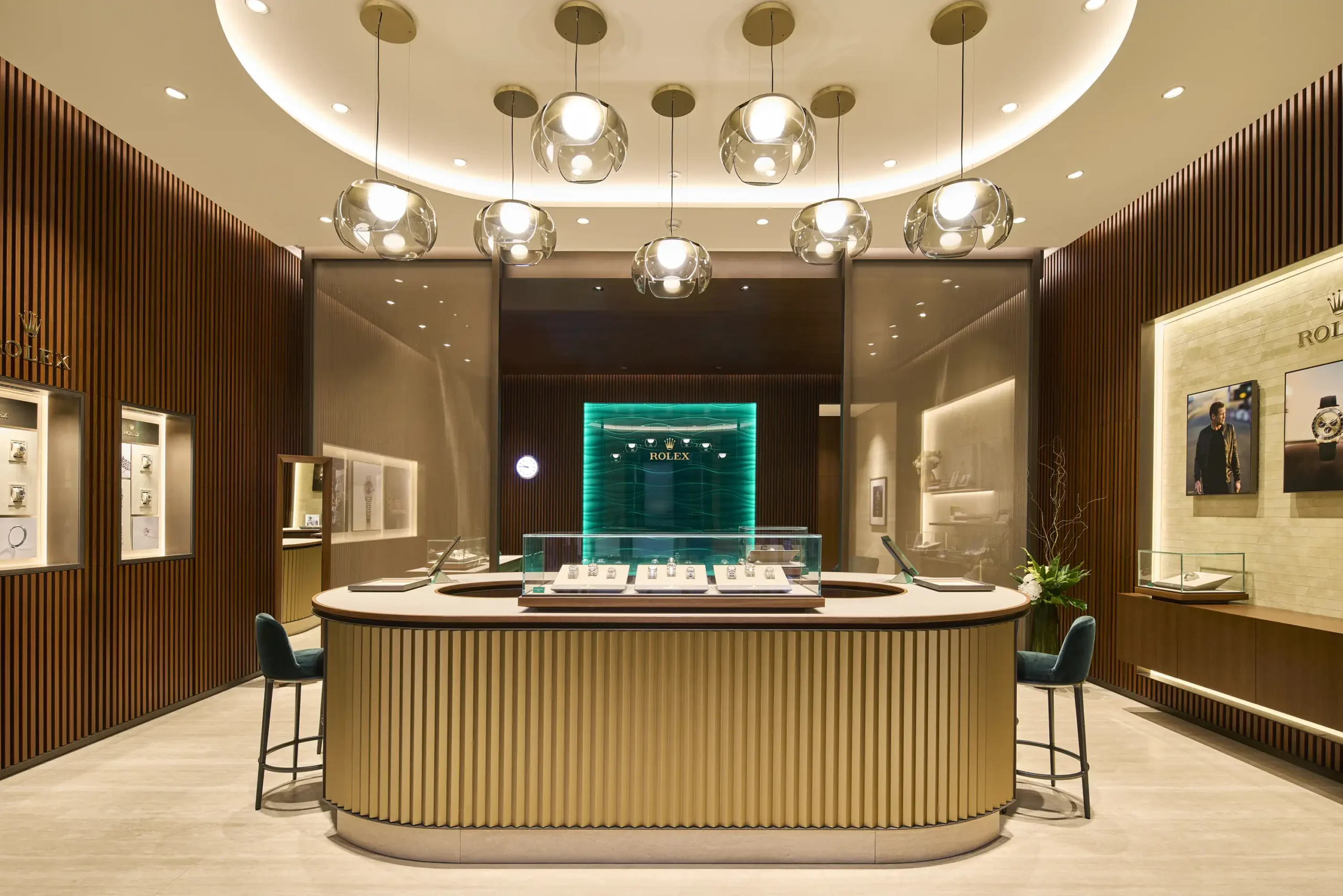 Interior photo of Rolex store